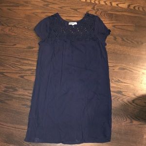 Short sleeve navy dress